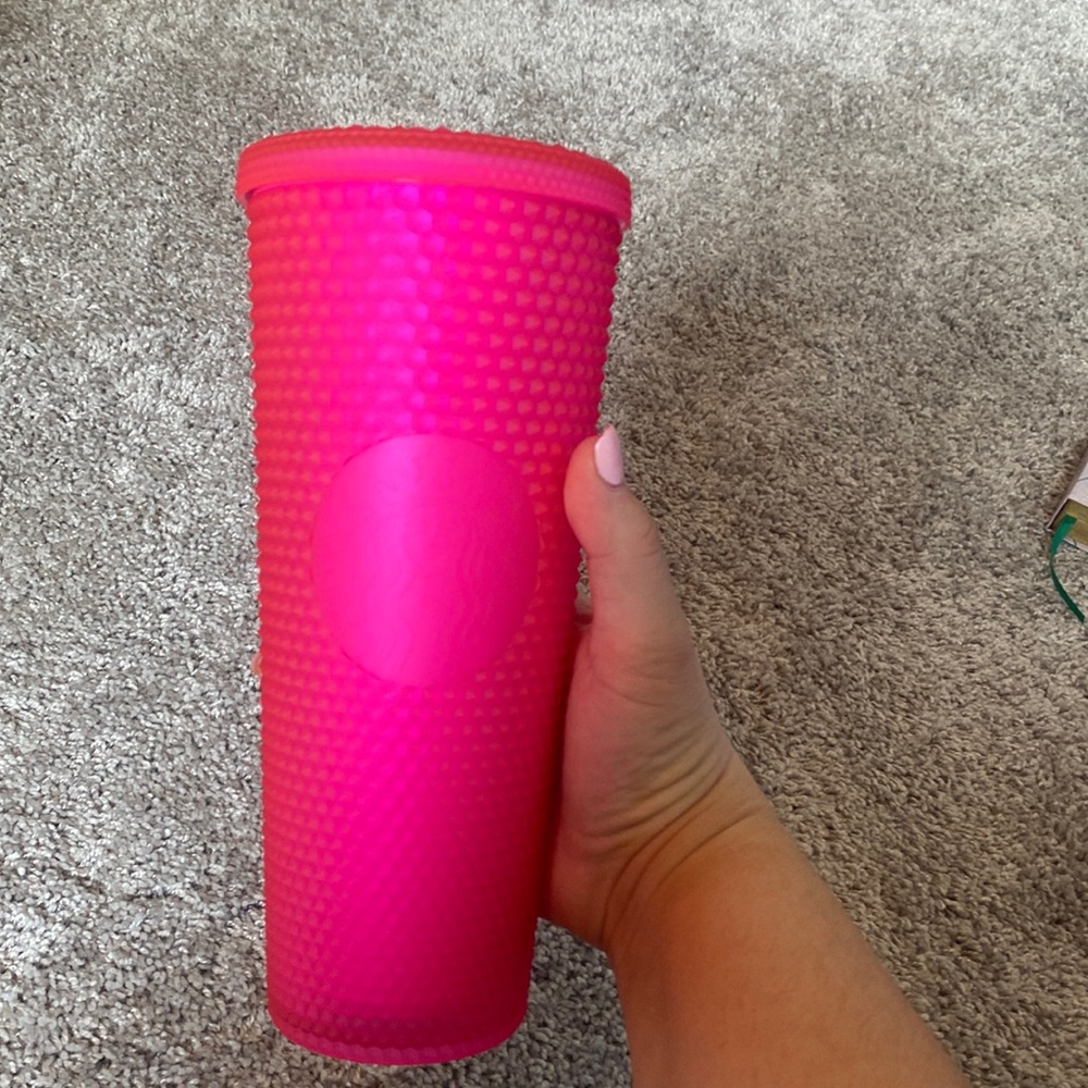 Hot pink bling venti cup